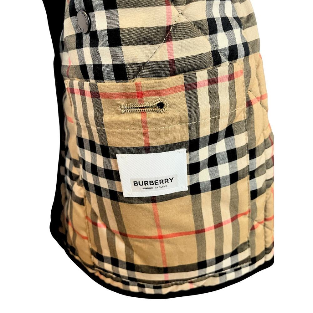 Burberry Coat Quilted Puffer Barn Jacket LOGO Cotswold Black House Check Plaid S - Picture 15 of 16
